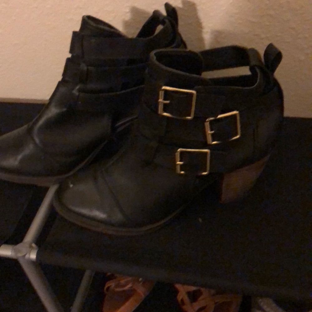 Black ankle boots